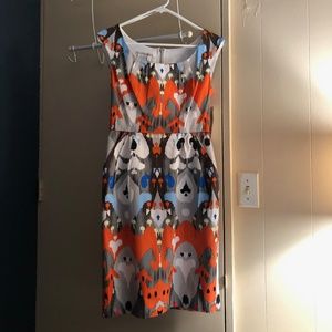 Maggy London Sleeveless Ikat Print Dress